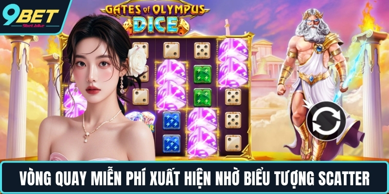 Vòng quay miễn phí xuất hiện nhờ biểu tượng Scatter